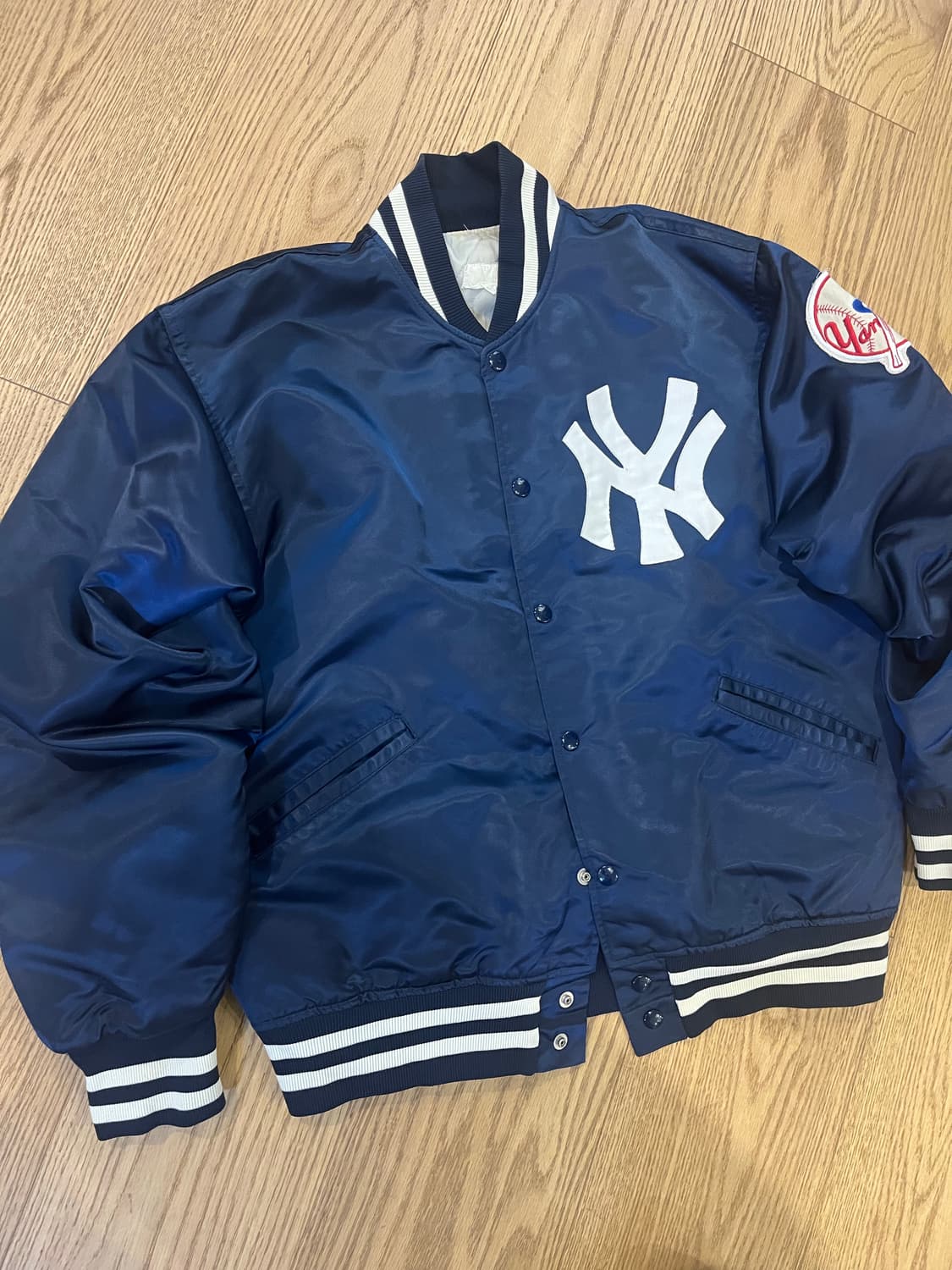 빈티지 90s 뉴욕양키즈 스테디움자켓 네이비  상품이미지1