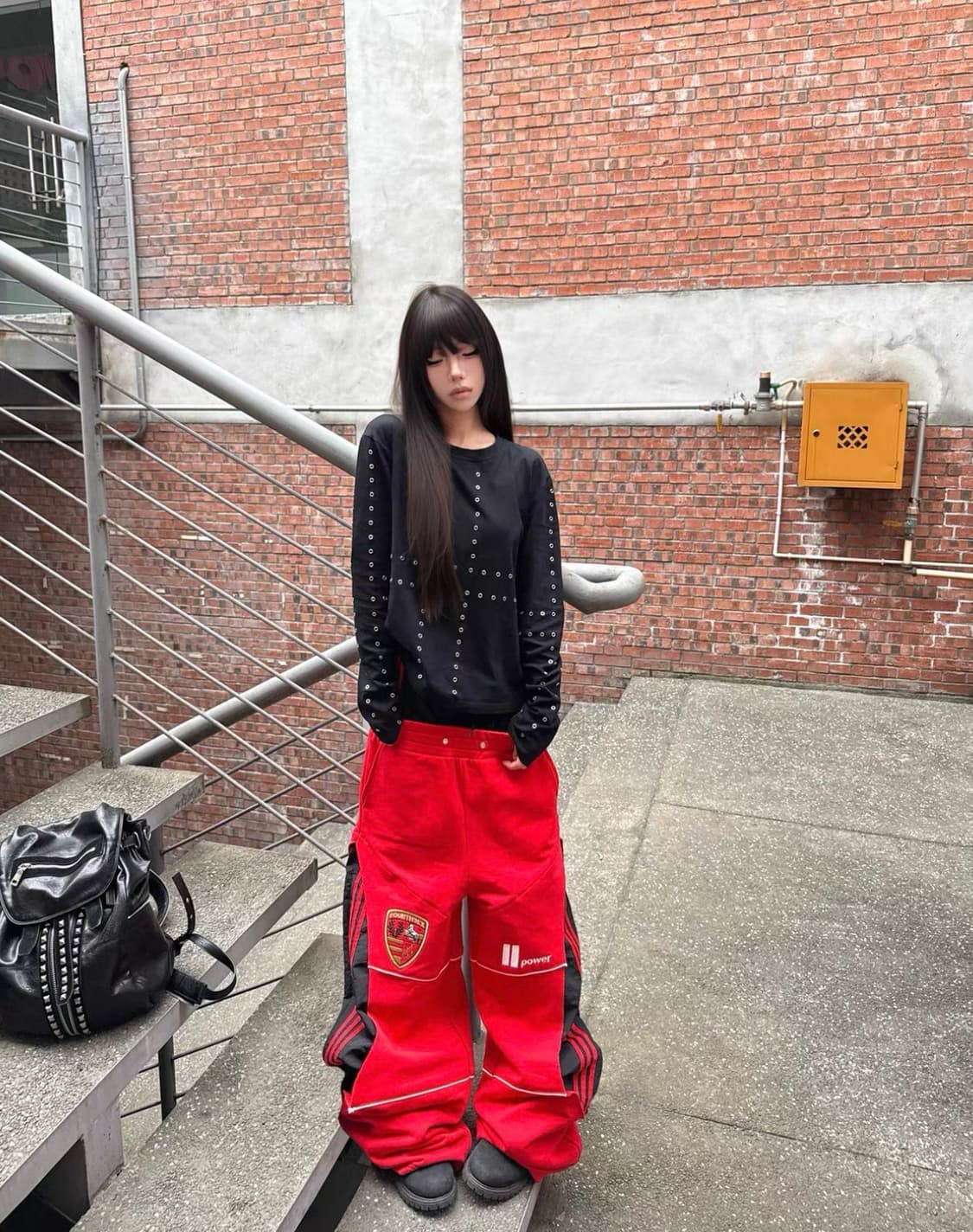 Red Stripe Baggy Sweatpants 상품이미지5
