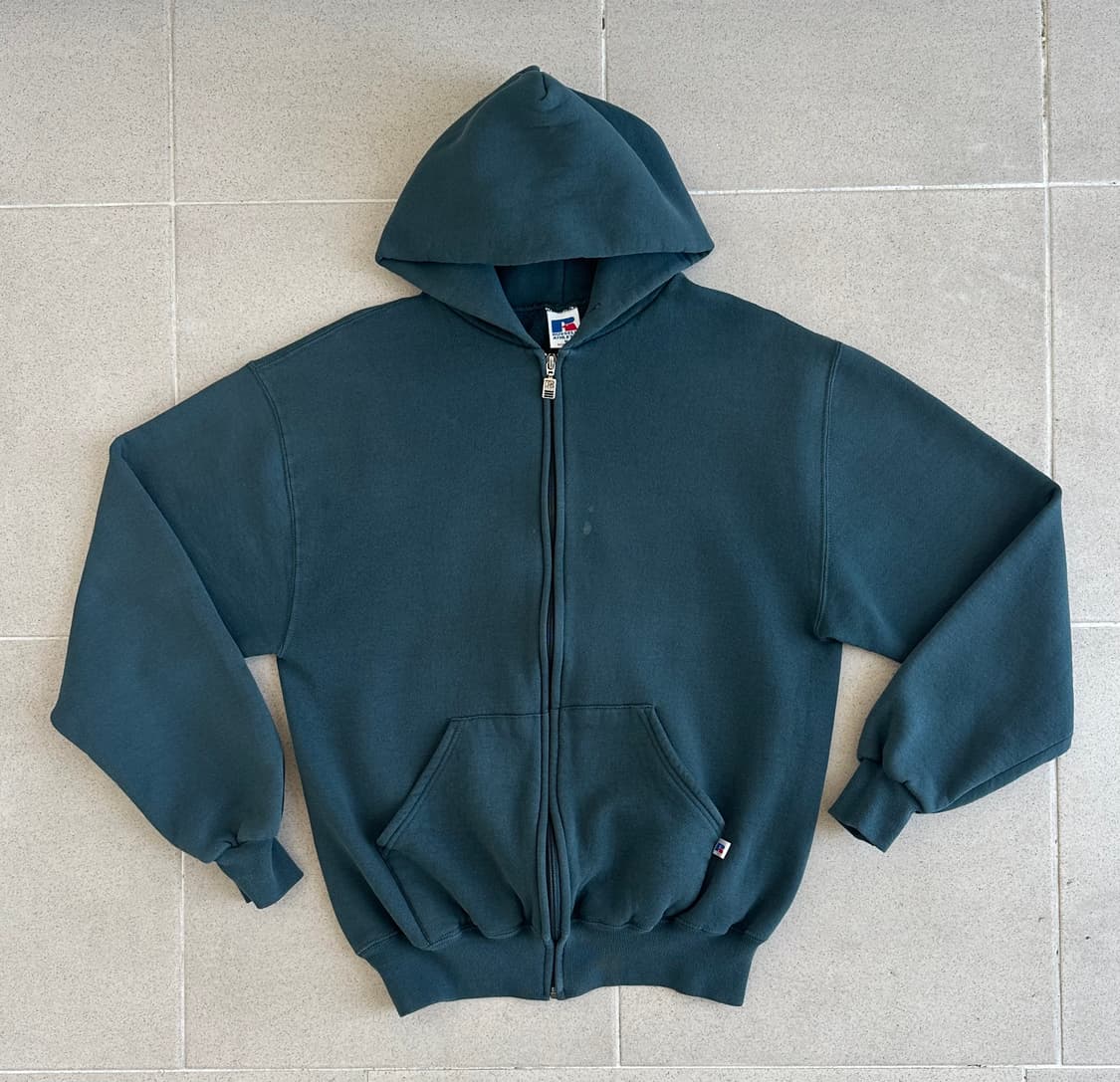 90s 빈티지 러셀 후드집업 M USA 상품이미지1