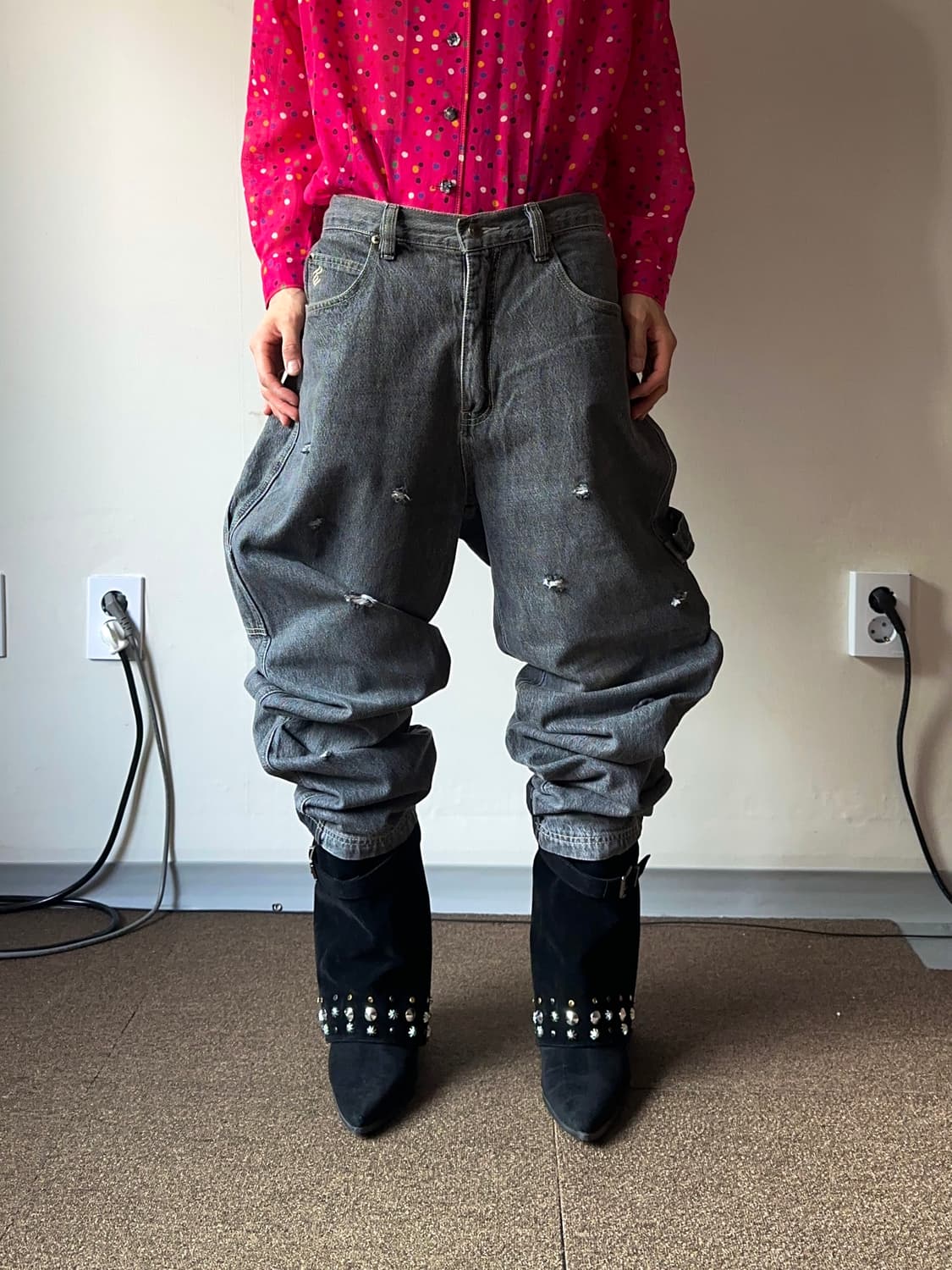 Rocawear 대미지 카펜터 루즈 테이퍼드 진 상품이미지3