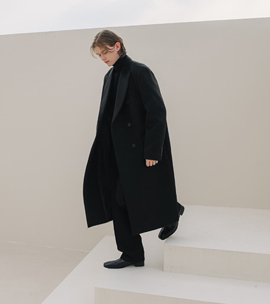 데꼬로소 [Handmade] 테일러드 롱더블코트 XL 상품이미지3