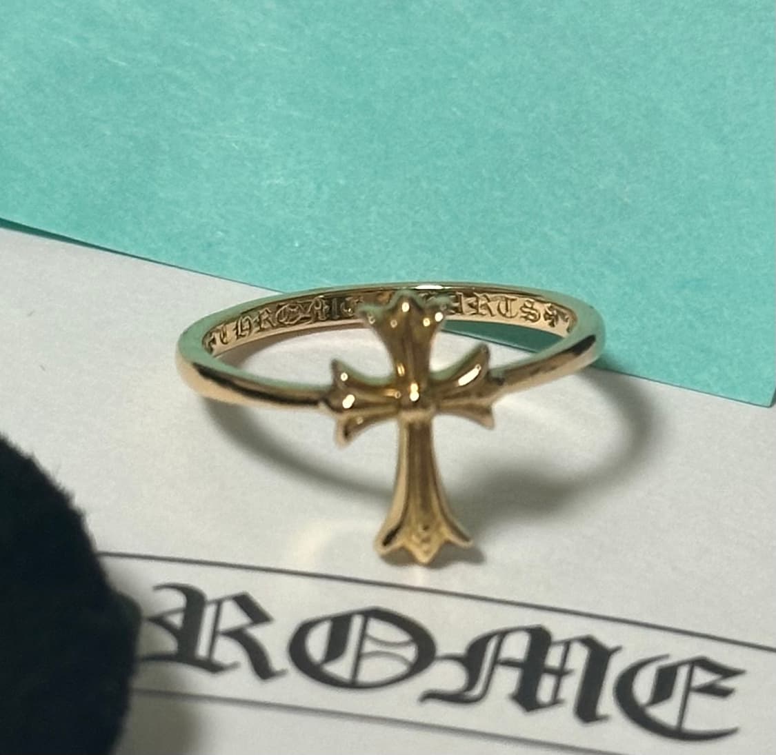 [us 4.5] 크롬하츠 22k 버블검 크로스링 상품이미지6