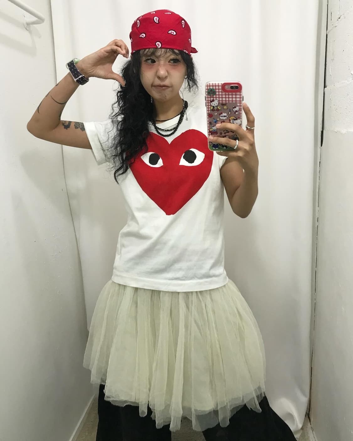 Comme Des Garcons Big Heart Wapen Tee 상품이미지1