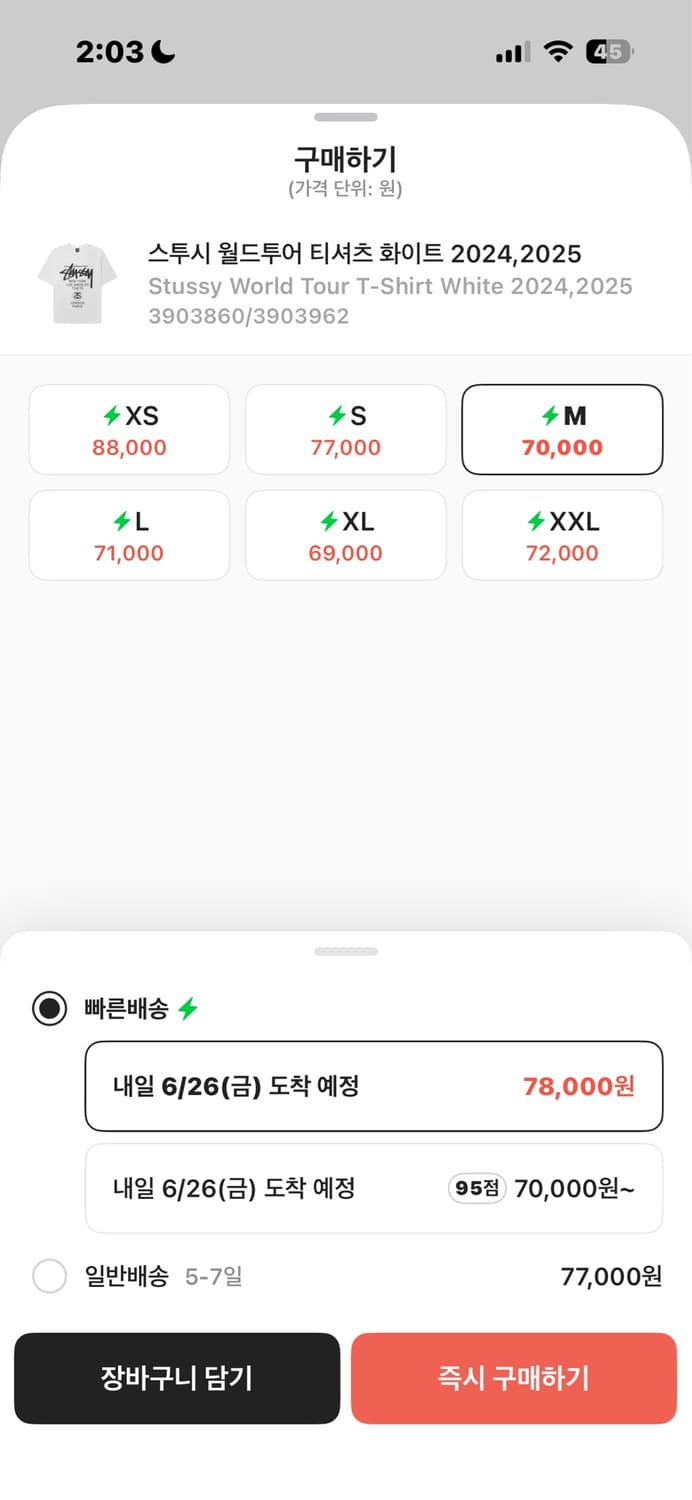 스투시 월드투어 티셔츠 화이트 2024,2025 상품이미지3
