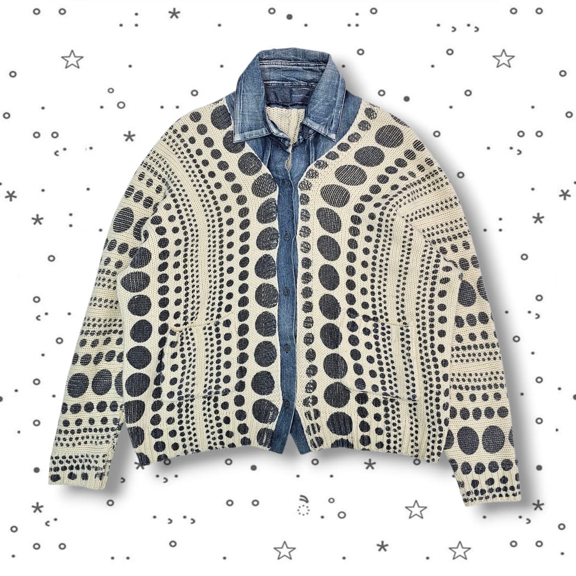  VTG 데님 도트 니트  상품이미지1