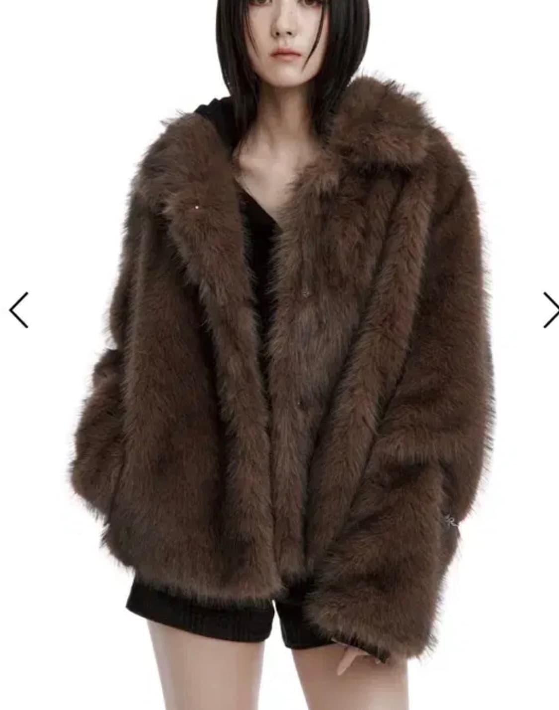 러프넥 모카 퍼자켓 s 상품이미지1