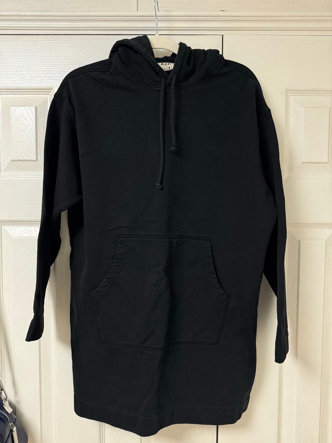 아크네 스튜디오 여자 롱 후드티 블랙 상품이미지1