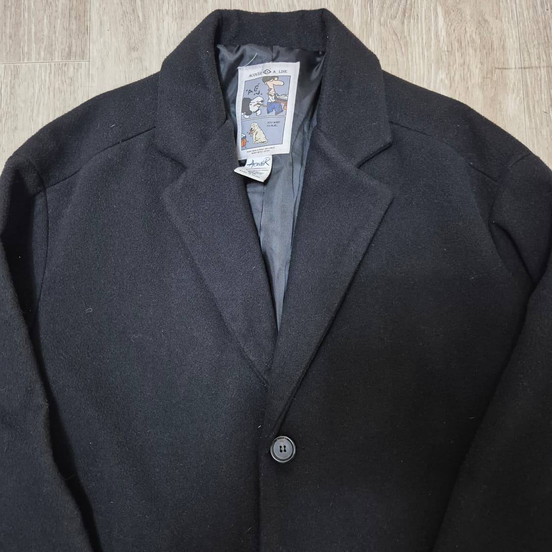 어커버 남성 미니멀 울 싱글 코트 상품이미지2