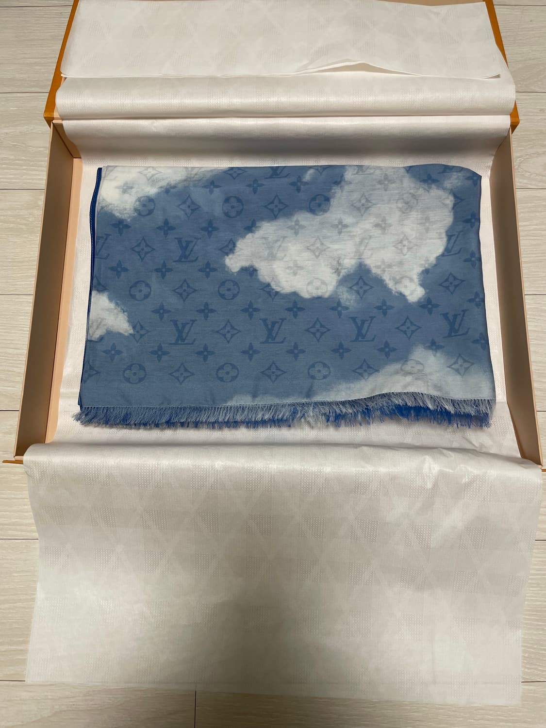루이비통 클라우드 스카프 블루 새상품 상품이미지3