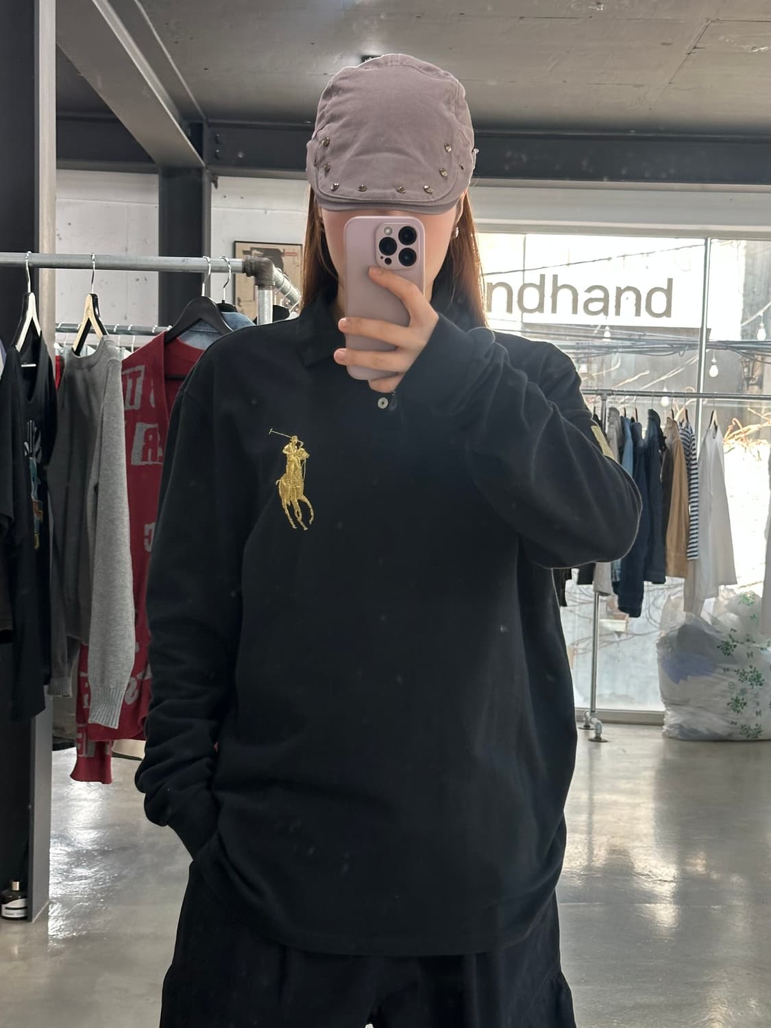 폴로랄프로렌 빅포니 넘버링 슬릿 PK롱슬리브긴팔티 상품이미지4