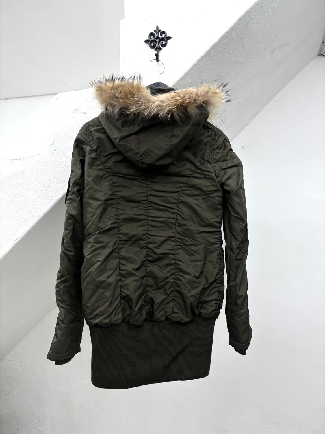 Cargo pocket shirred fur hood jacket   상품이미지9