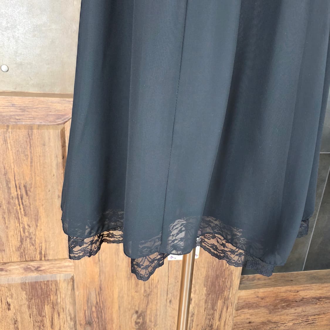 레이스 업 쉬폰 홀터넥 원피스 상품이미지3