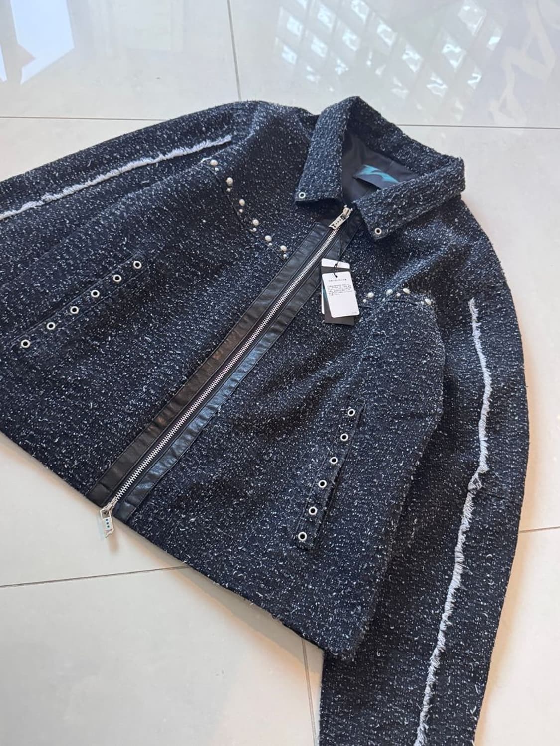 NEEDLE STUD SHORT CRASH BLOUSON 숏 블루종 상품이미지8