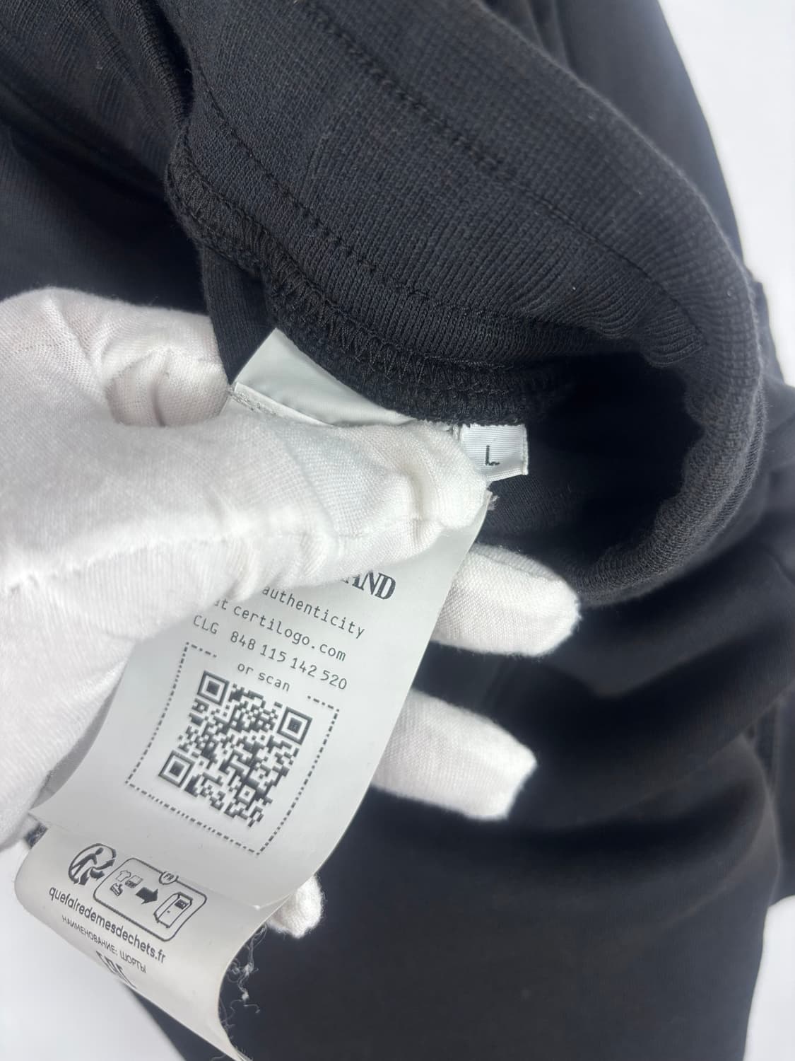 (25SS)스톤아일랜드 오가닉 버뮤다 쇼츠 반바지 블랙L 상품이미지4