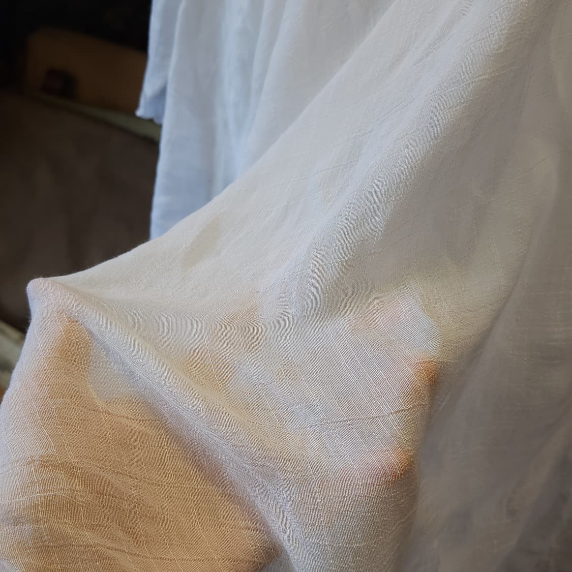 90s 빈티지 스커트 유럽  화이트 스커트 밴딩 허리끈 상품이미지6