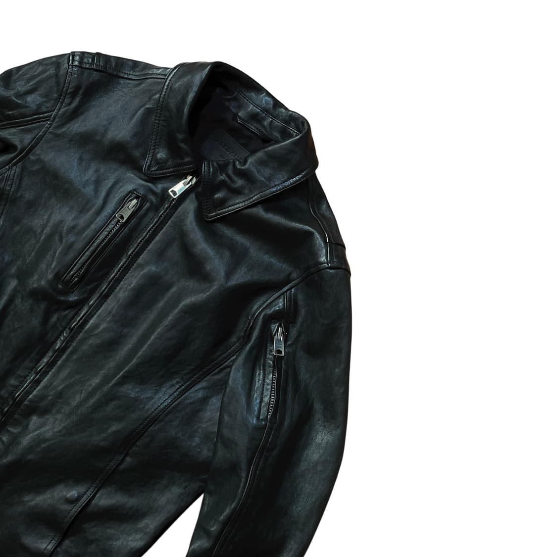 All Saints Kaleb Leather Jacket 상품이미지3