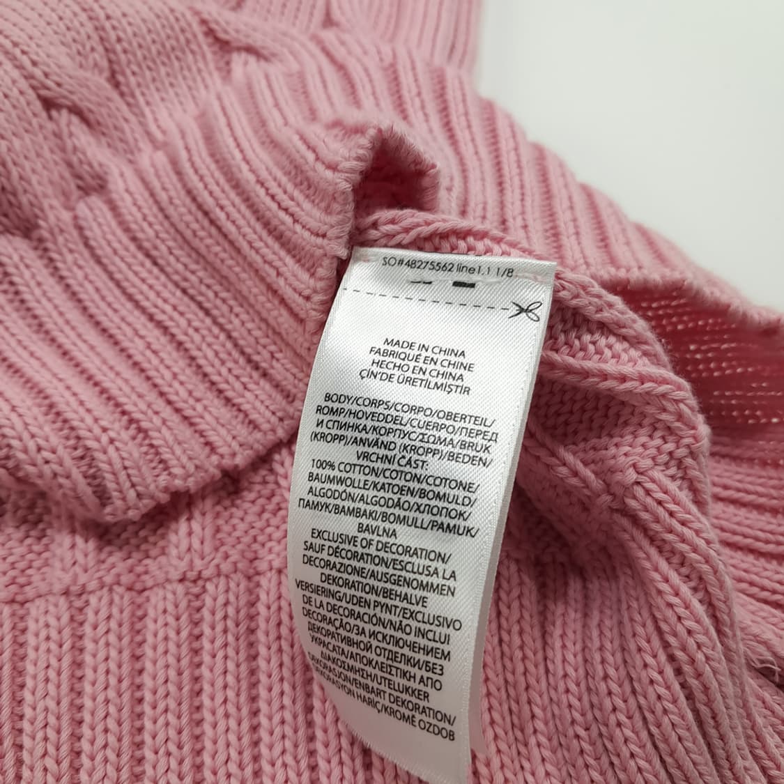 CN811W M 폴로랄프로렌 러블리핑크 QR 피마코튼 케이블 니트 스웨터 상품이미지7