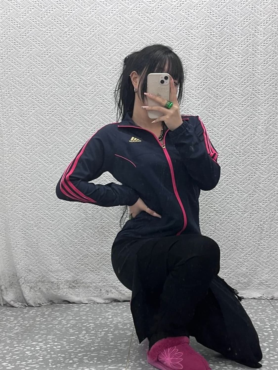 아디다스 Y2K 00's 글리터 삼선 져지 집업 M C08280 상품이미지2