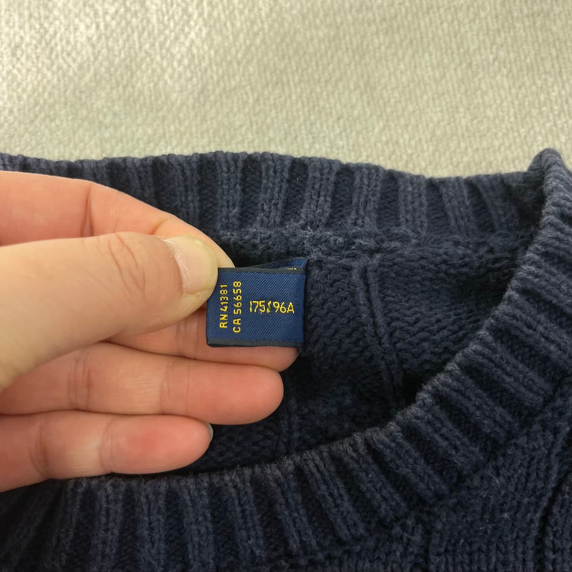 95 폴로랄프로렌 꽈배기 네이비 니트 상품이미지4