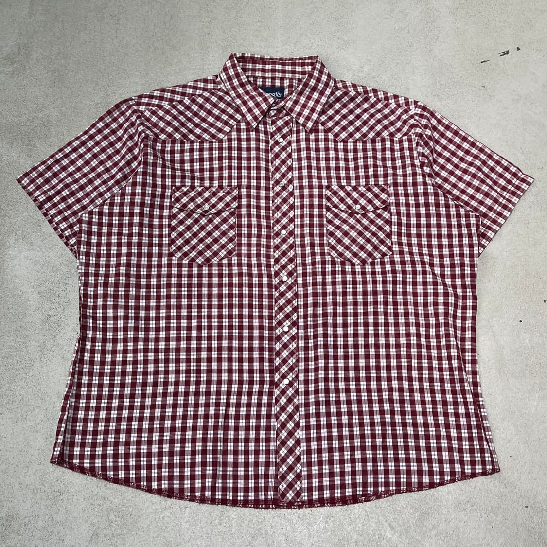 랭글러 웨스턴 체크하프셔츠 s10596 상품이미지1