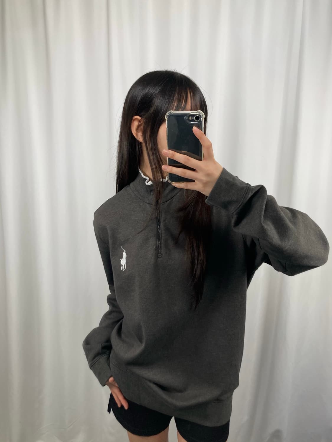 폴로 그레이 하프 집업 상품이미지3
