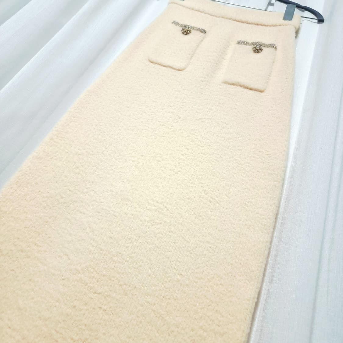 셀프포트레이트 부클 밴딩 롱스커트 (UK8/US4/24-25in.정도) 상품이미지4