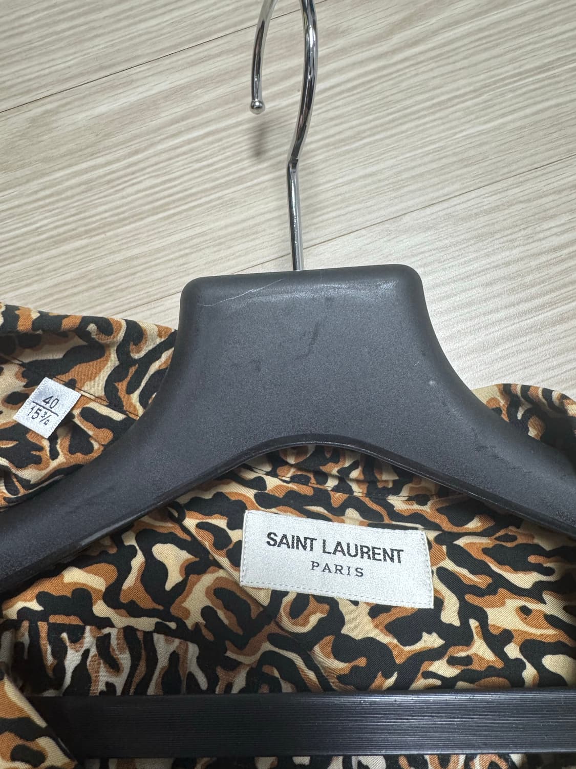 생로랑 레오파드 반팔셔츠 40 상품이미지3