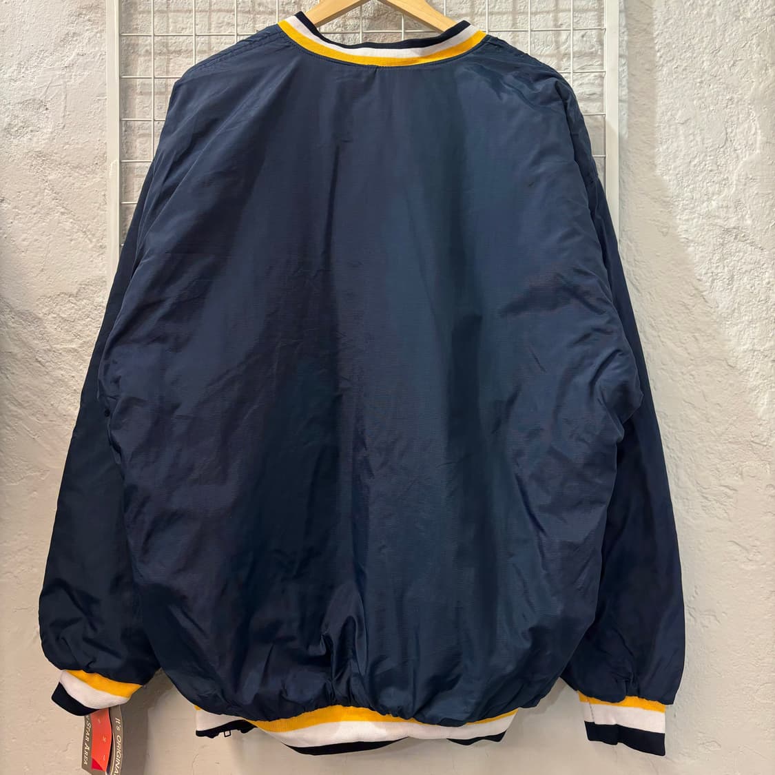 90s USA 월드센스 올드스쿨 미시간 네이비 웜업 XL 상품이미지2