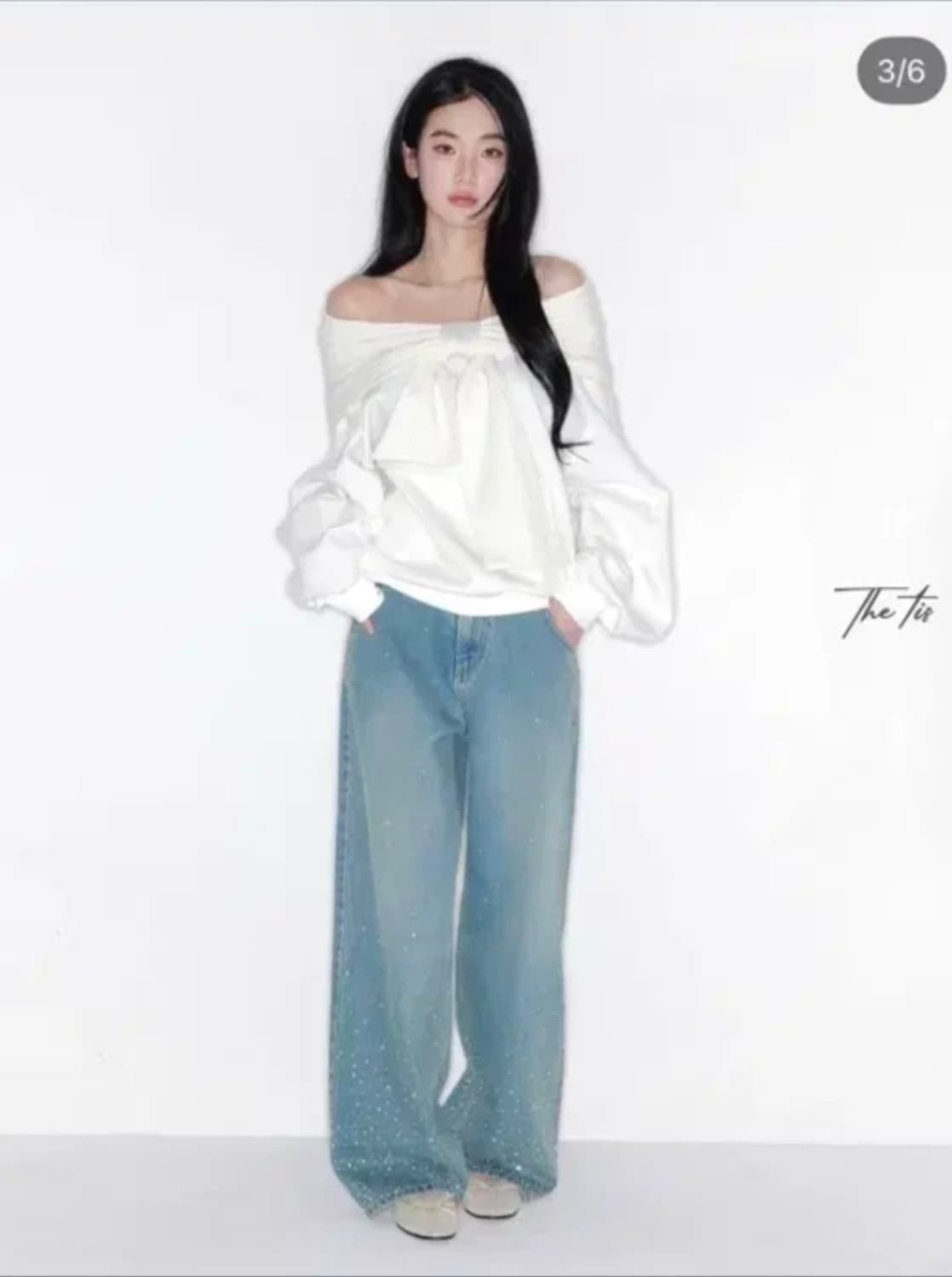 더티스 리본후드 화이트 상품이미지1