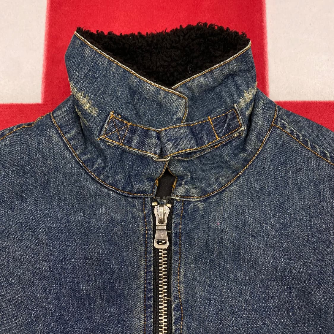 빈티지 데님 무스탕 M 실측 L  상품이미지4