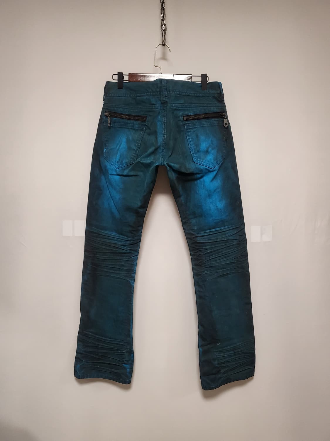 인더애틱 00s y2k 타이다이 코팅데님팬츠  컬처브랜드 상품이미지5