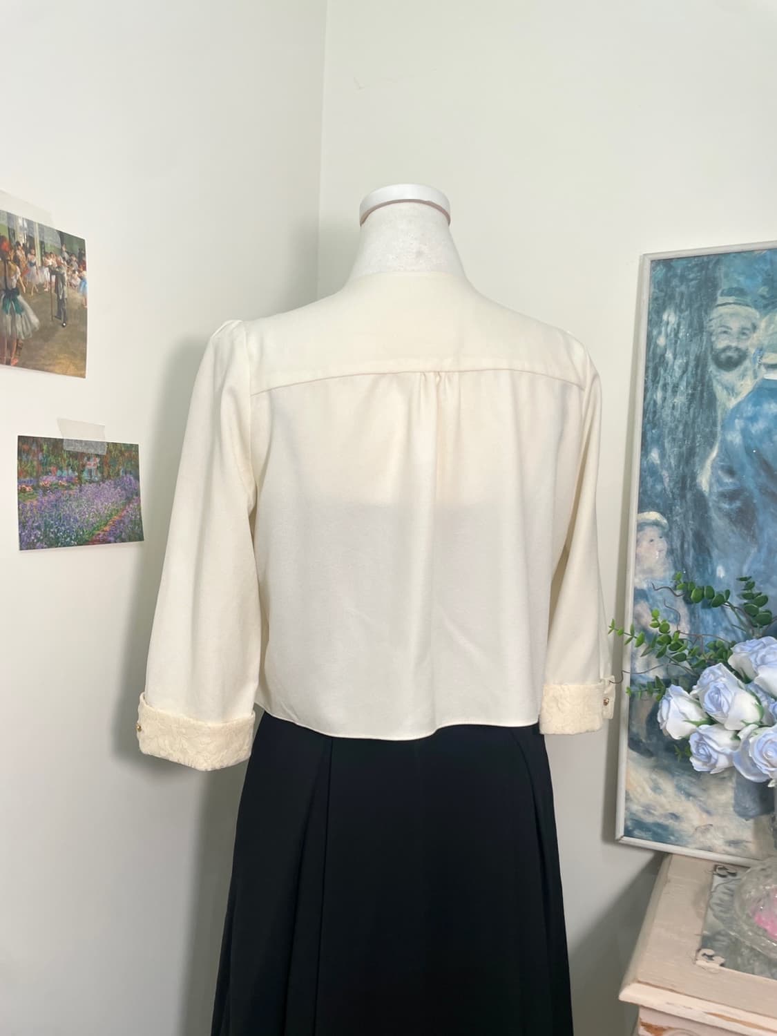 ivory lace ruffle bolero cardigan 상품이미지5