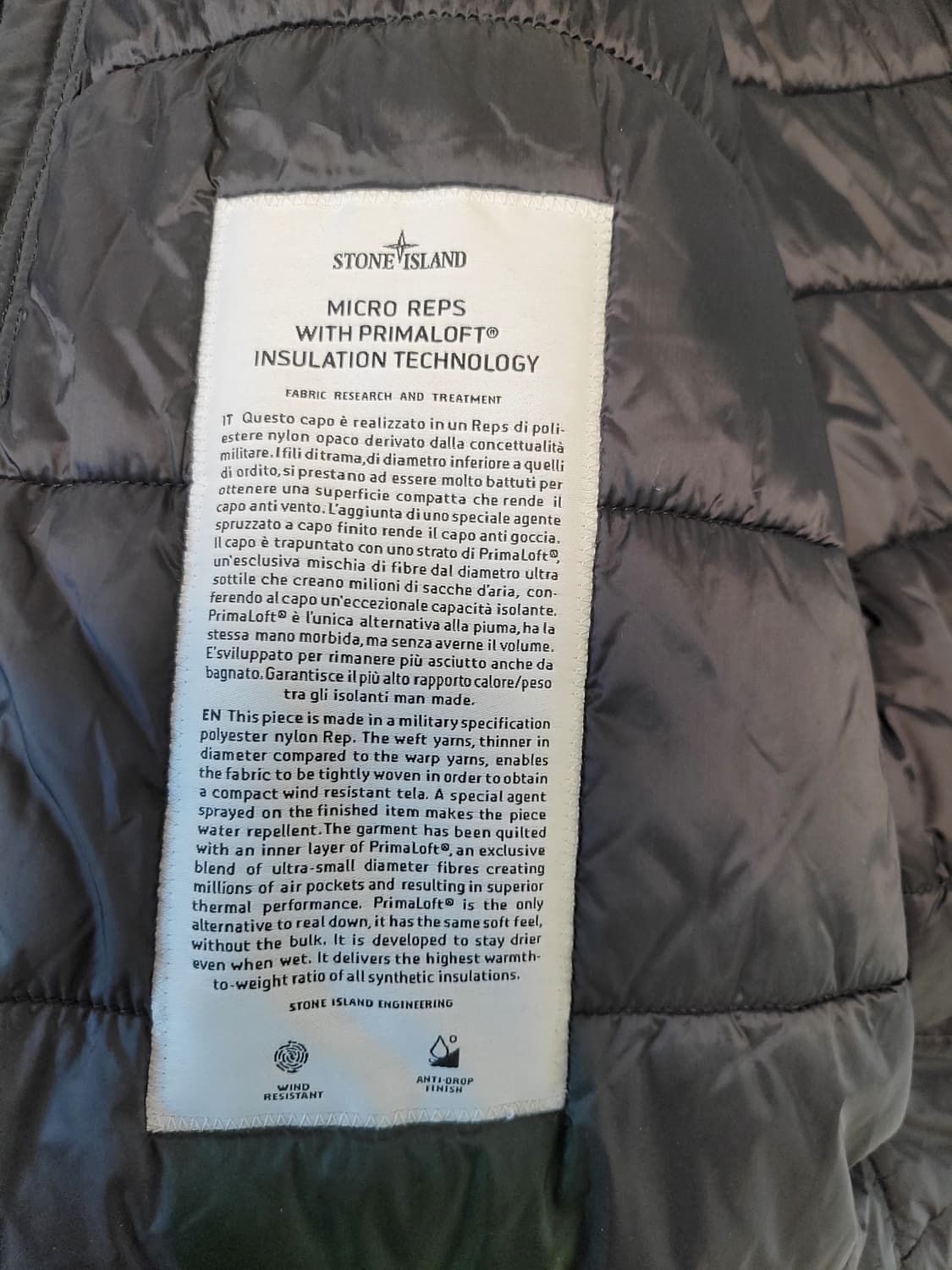 XL 스톤아일랜드 프리마로프트 패딩 코트  상품이미지6