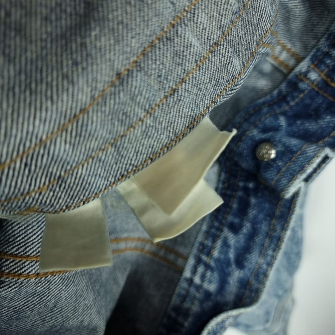[빈티지] 스톤 크랙 워시드 오버핏 데님 자켓 청자켓 M20038 상품이미지9