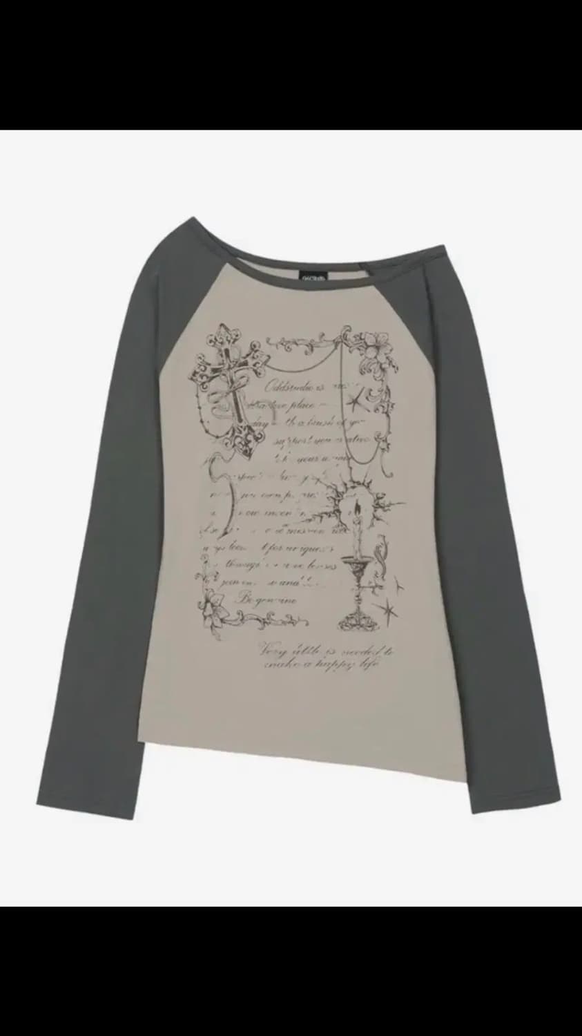 오드스튜디오 오프숄더 래글런 롱 슬리브 라이트베이지 상품이미지2