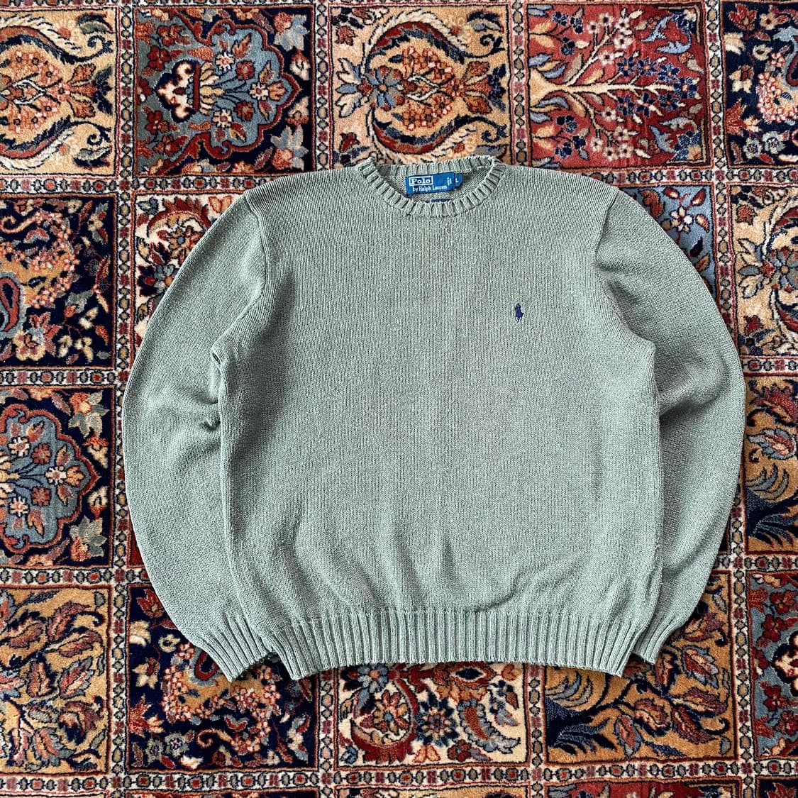 🌊Polo cotton knit sage green 상품이미지1