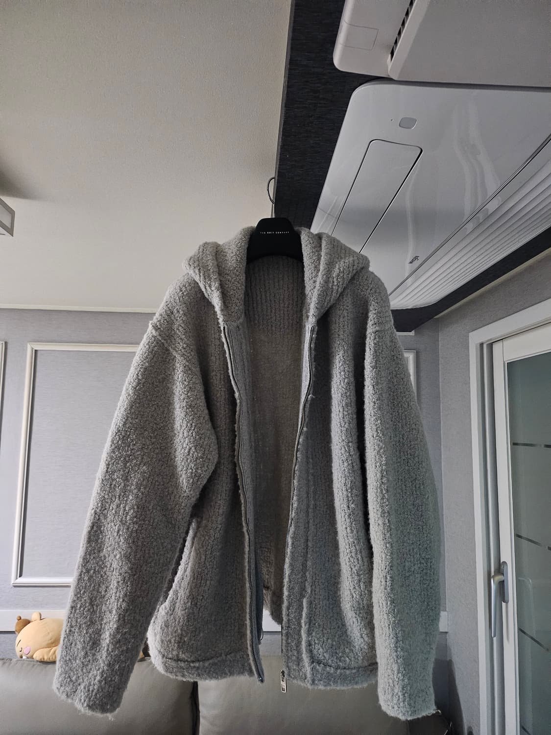 [거의 새것] 타임옴므 부클 알파카 니트 후드 스웨터 집업 자켓 점퍼 상품이미지2