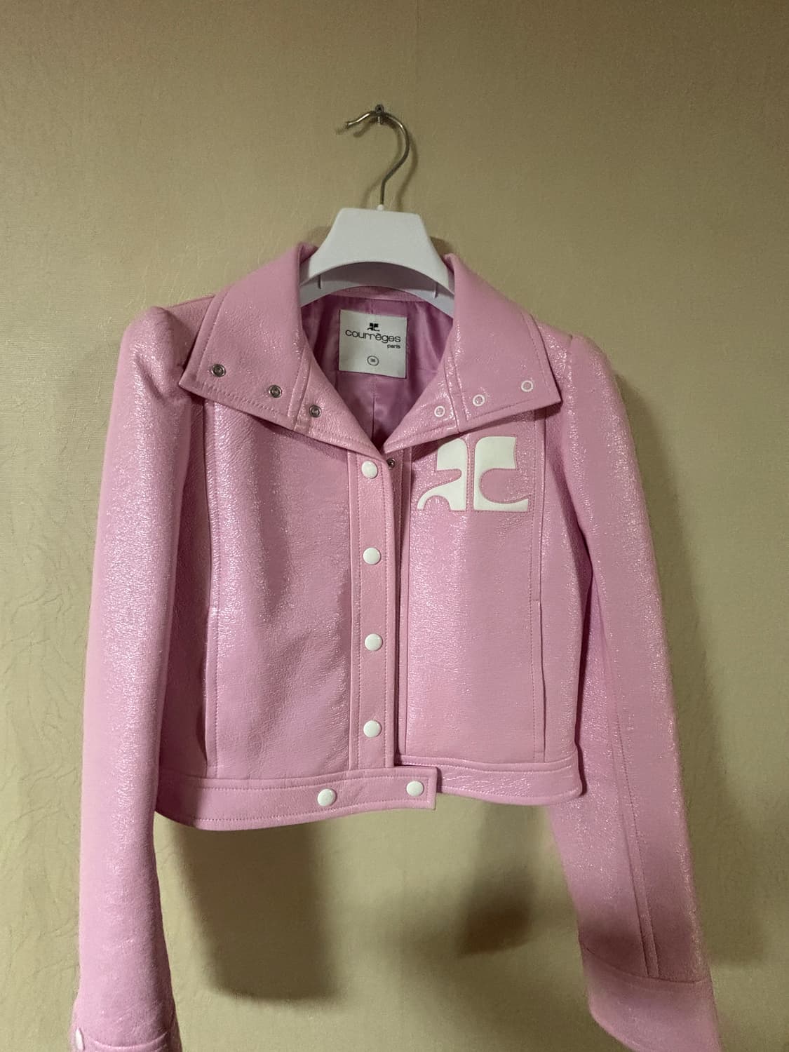 꾸레쥬 비닐 리에디션 재킷 로즈 상품이미지4