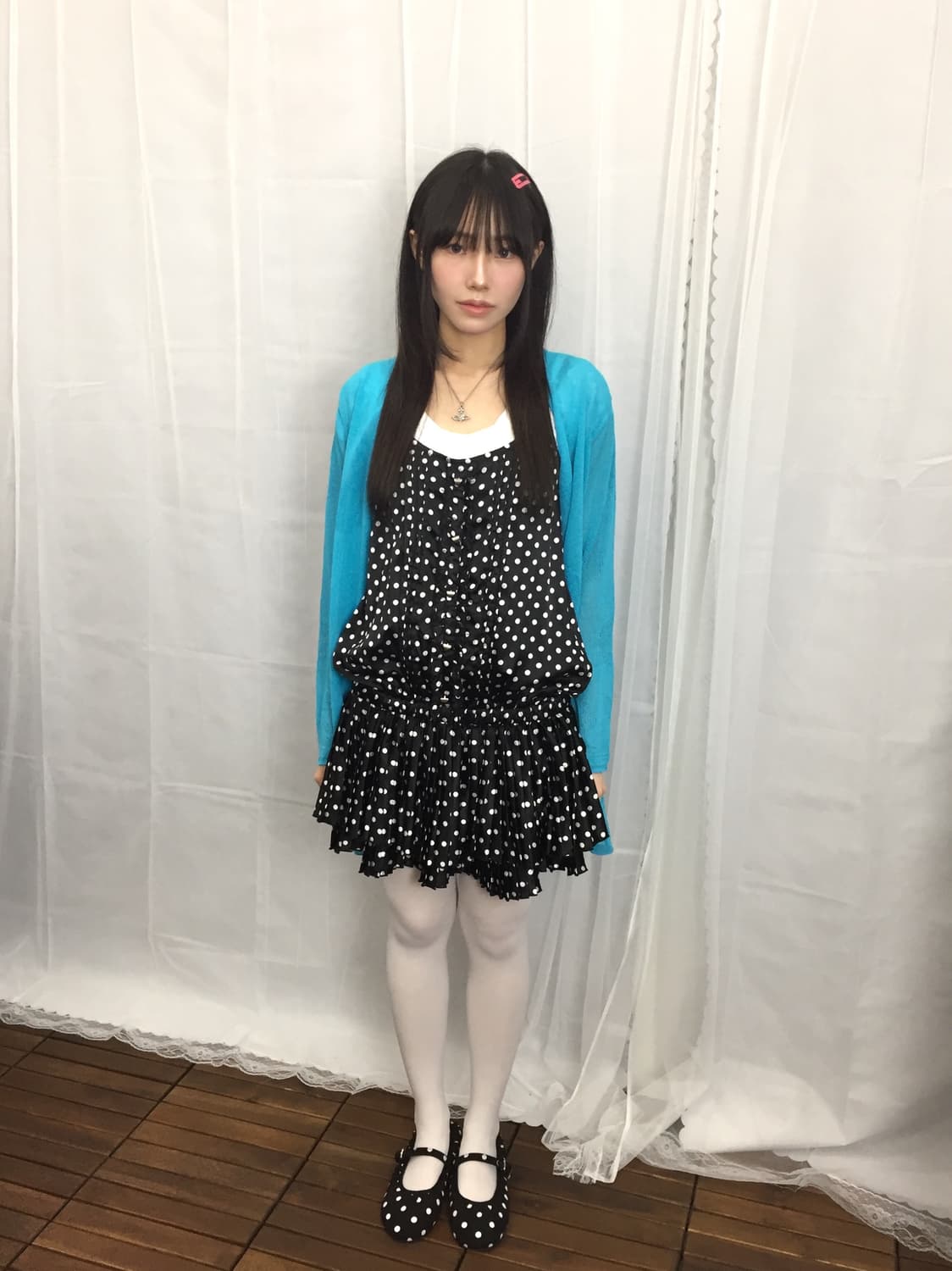 Jpn Baby Burn Black Polka Dot Mini Dress 상품이미지1