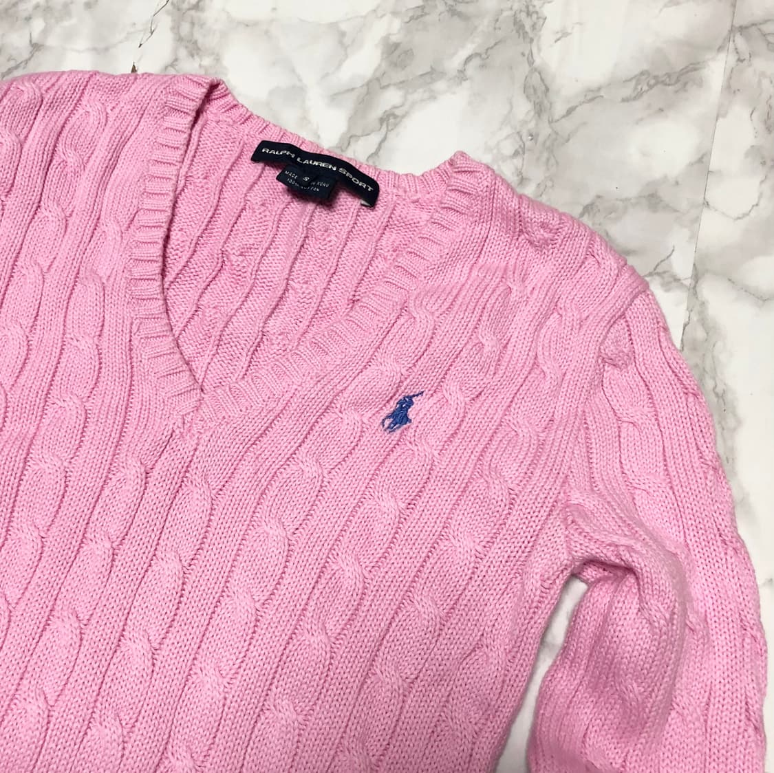 폴로 랄프로렌 인디핑크 니트 브이넥 스웨터 상품이미지2
