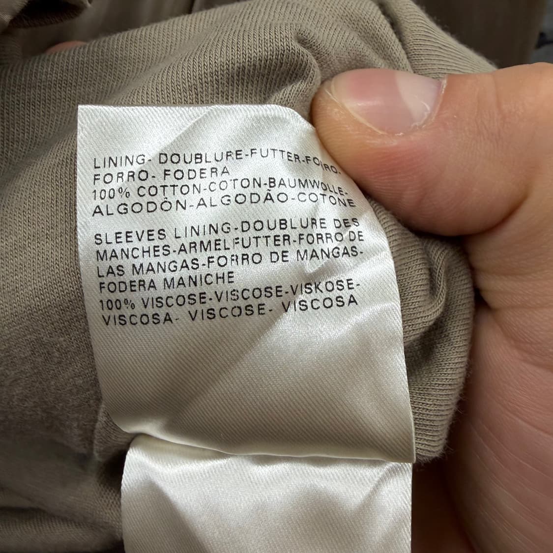 벨스타프 나일론 풀집업 A-2 자켓 투포켓 롱시보리 디테일 베이지 상품이미지8