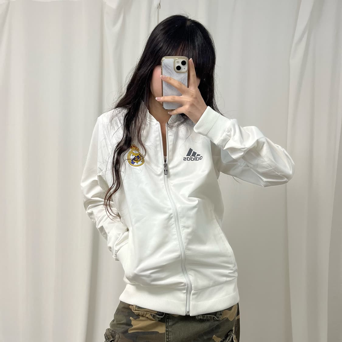 Adidas Real Madrid white track top 상품이미지2