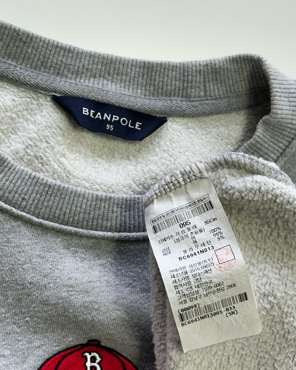 빈폴 x 카즈오호즈미 기모 맨투맨 상품이미지5