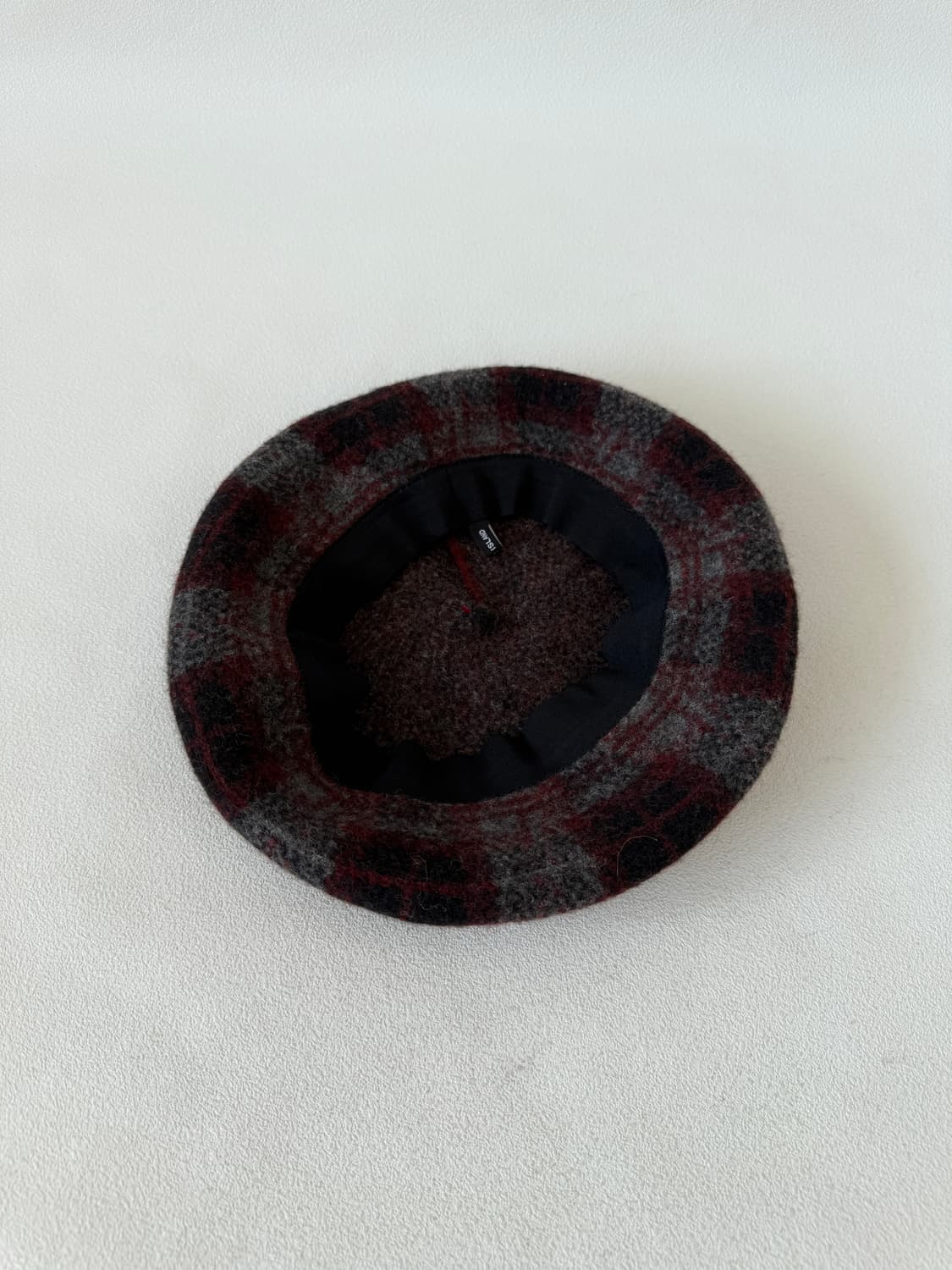 Pre owned 체크 울 햇 상품이미지3