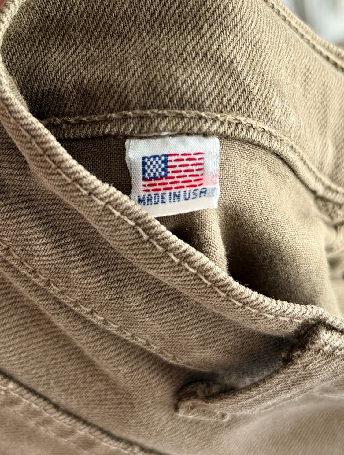 아메리칸 어패럴 데님 숏팬츠 (카키 / Made in USA) 상품이미지3