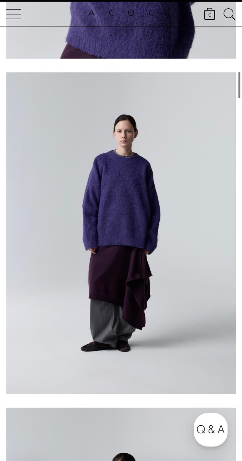 ACOC Brushed Blend Pullover 니트 딥퍼플 상품이미지2