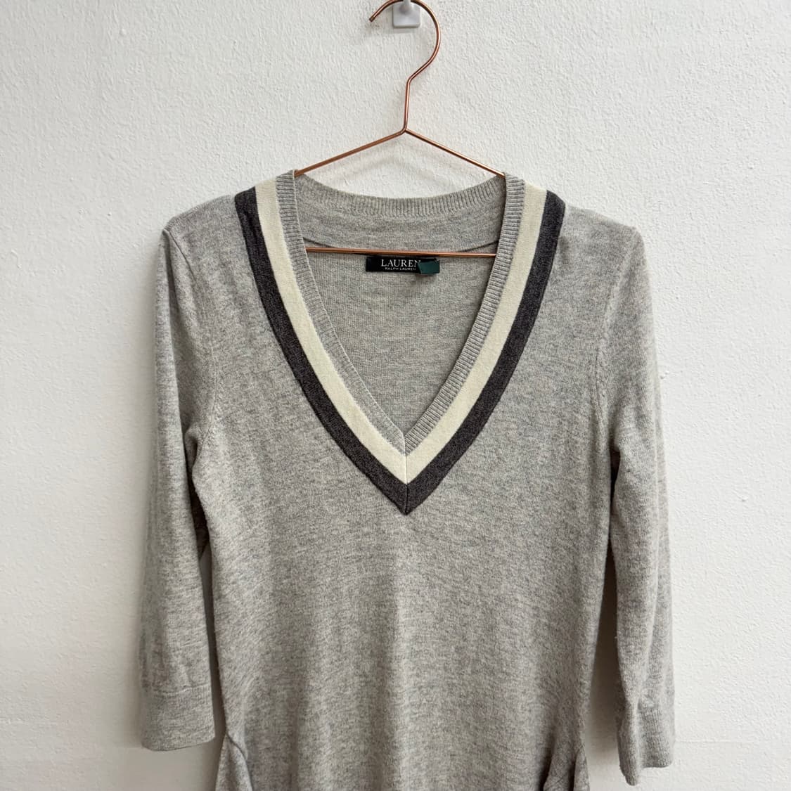 랄프로렌 브이넥 니트 롱 원피스 (XS) 상품이미지2