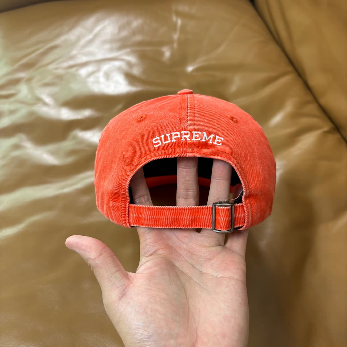 Supreme 슈프림 22fw 피그먼트 오렌지 S로고 6패널 볼캡 모자 상품이미지8