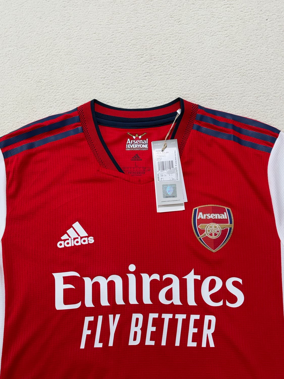 새상품 아디다스 21-22 아스날 축구 유니폼 져지 반팔 L 상품이미지2