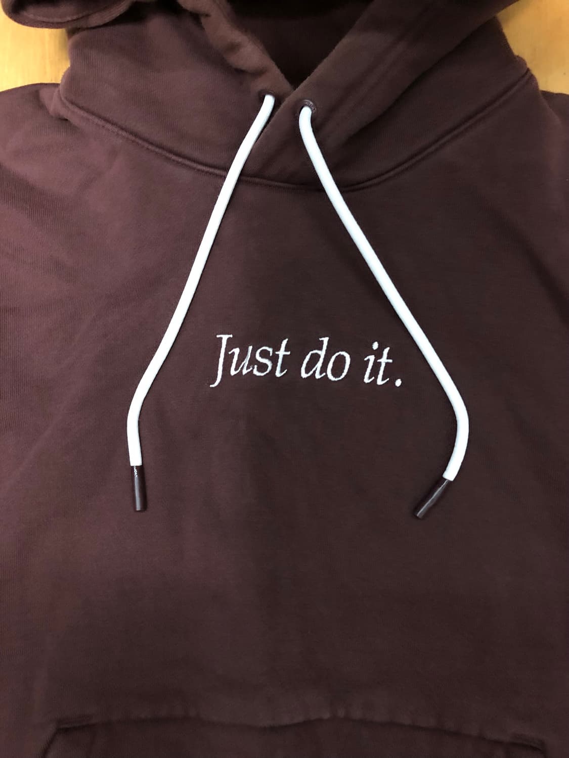 나이키 Just do it 후드티 버건디 후디 XXL 상품이미지3